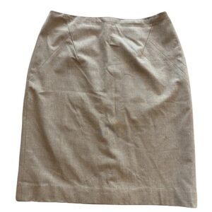 Halogen Women’s Pencil Skirt Short Lined Tan Size 4 Work Professional Classic